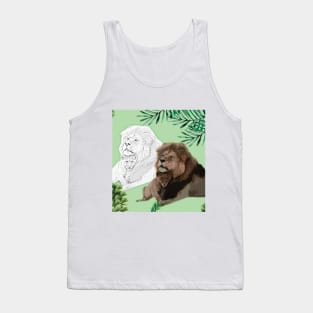 Father Lion and Baby Lion of the Jungle. Tank Top